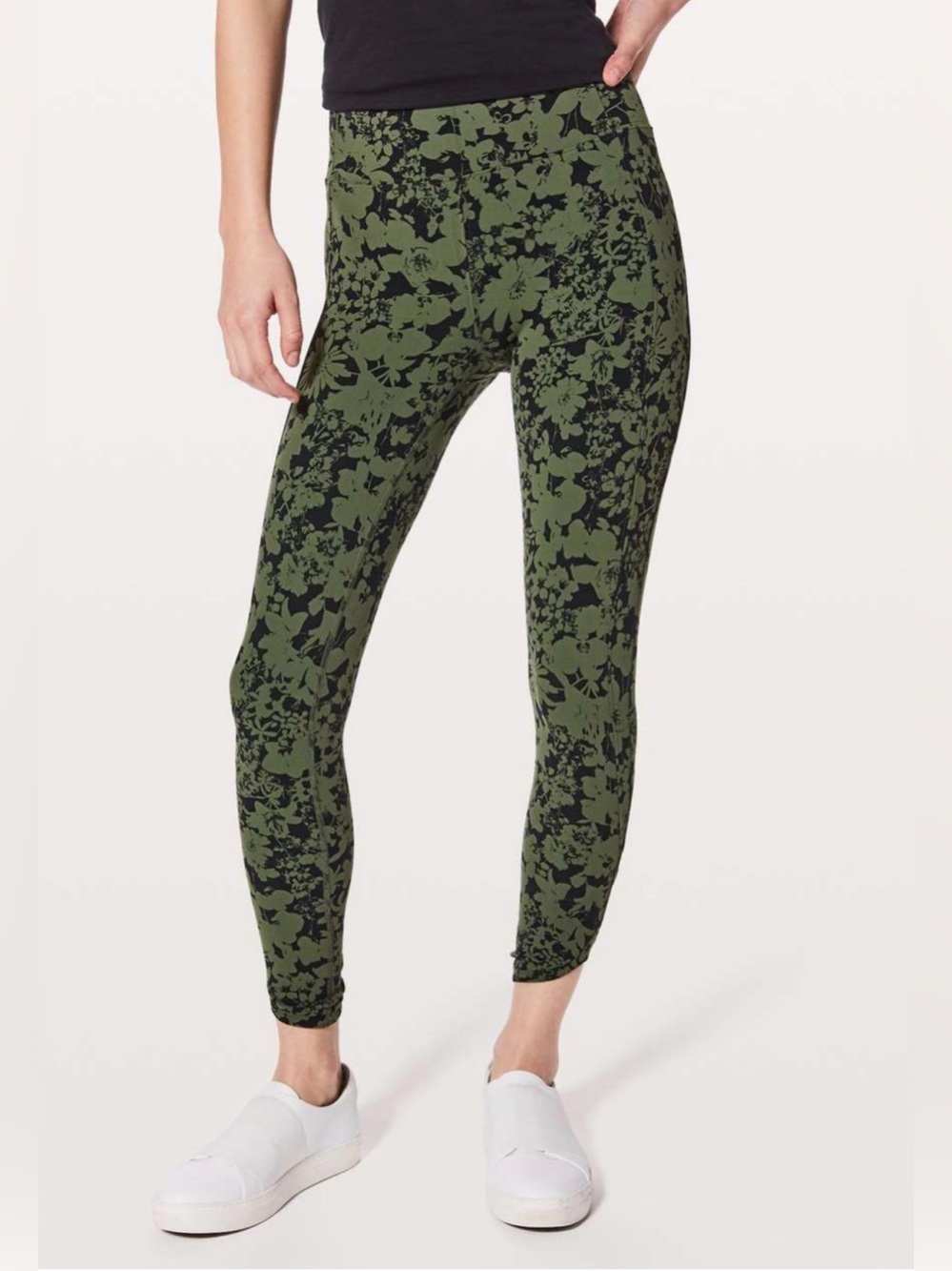 Lululemon All You Do Tight *25" Efflorescent Barracks Green Black size 6